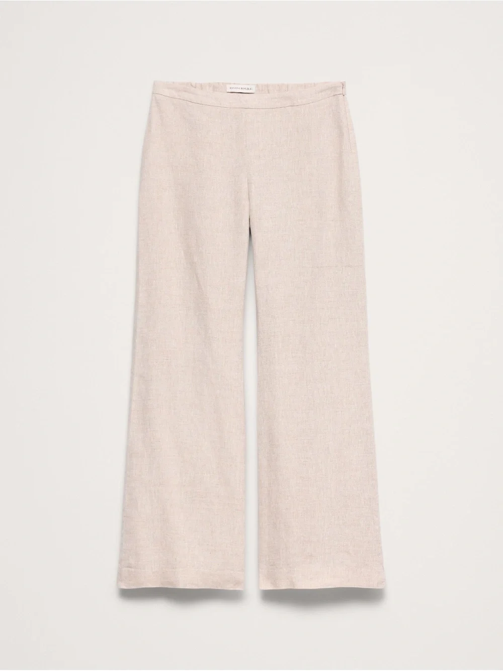 Banana Republic Wide-Leg Mid Rise Linen-Blend Pants in Light Neutral - Picture 1 of 4
